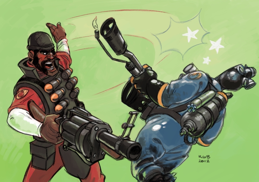 Demoman Backhands Pyro by KGBigelow