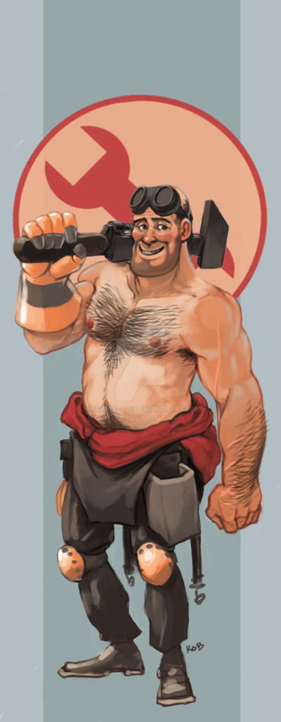 Shirtless Engineer Bookmark