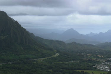 Lookout misty mountains