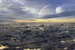 Moon Rises by CAStock