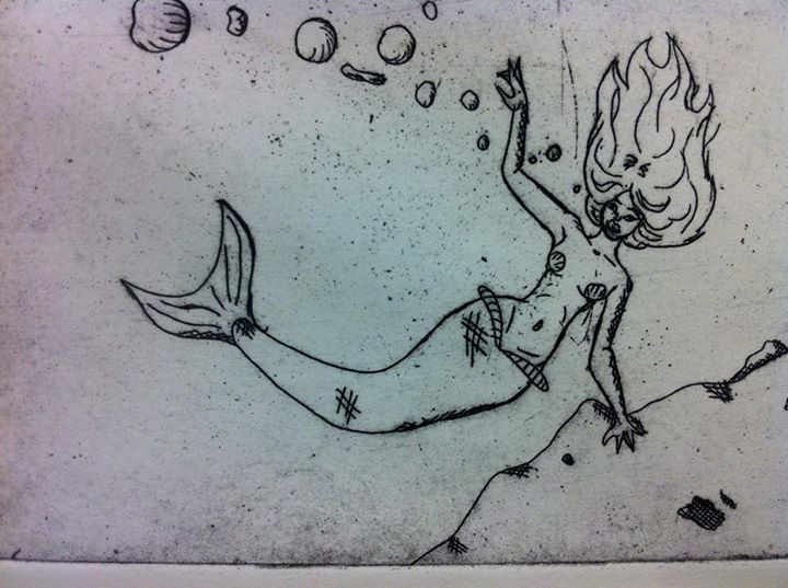 Unfinished Mermaid Print