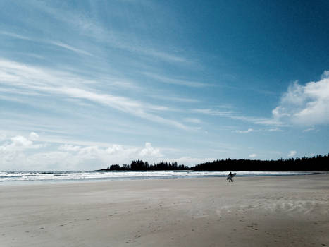 man and beach