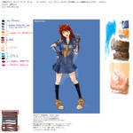 Makina Akiba Cyberpunk Girl done on Template by KuroiKai-tmk