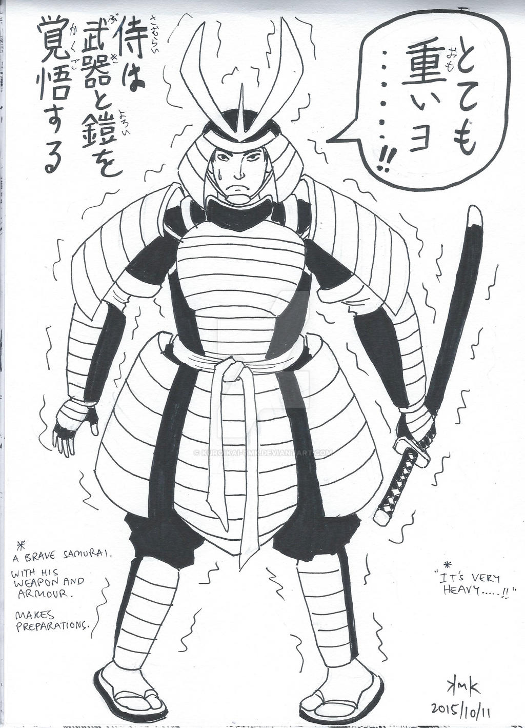 Haiku Samurai Examples INKTOBER 2015 11 A - Samurai Haiku by KuroiKai-tmk on DeviantArt