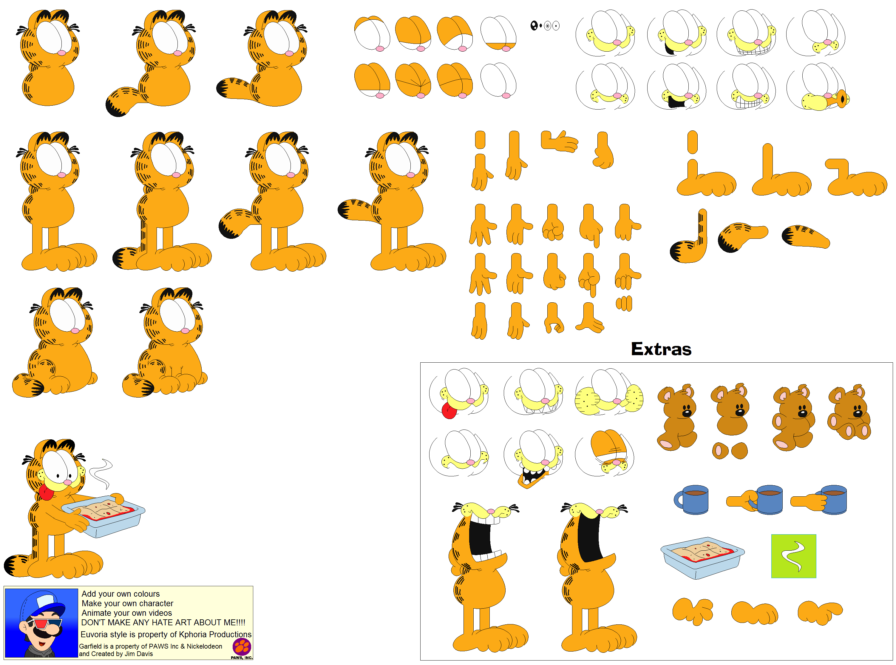 Character Builder - Garfield by VinceMartinezStudios on DeviantArt