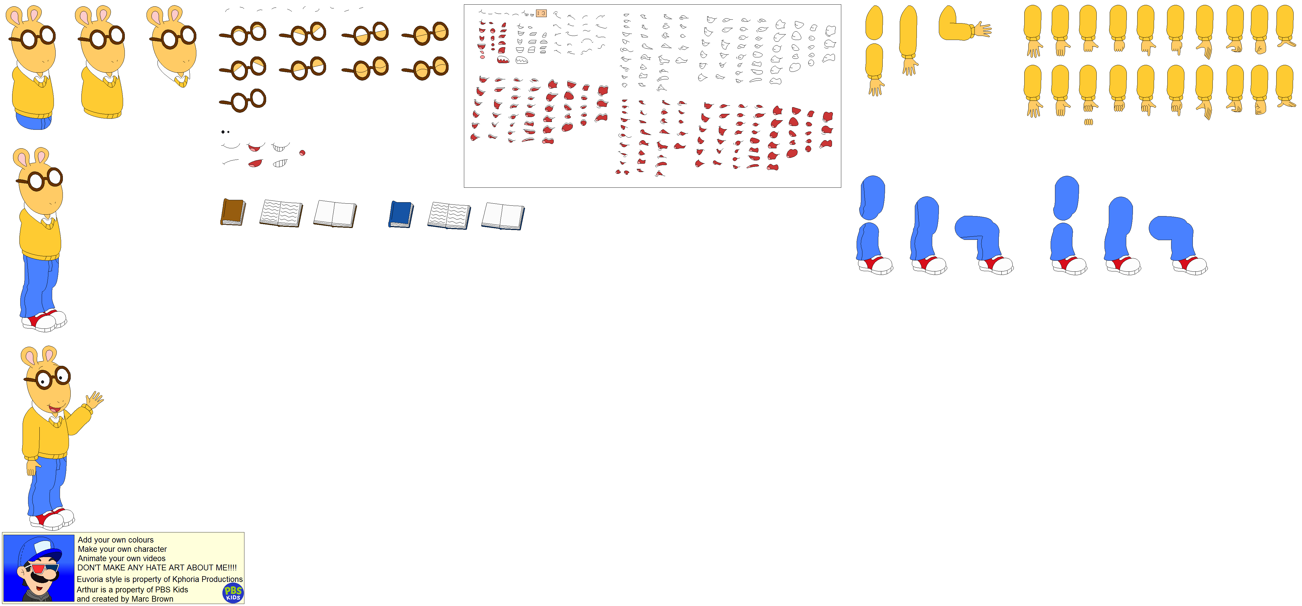 Character Builder - Arthur Read by VinceMartinezStudios on DeviantArt