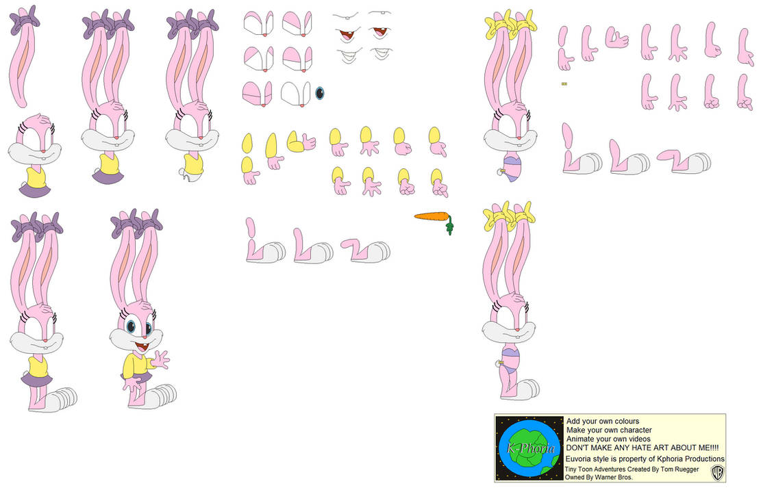 Character Builder Rabbit Character Builder - Babs Bunny (Reupload) by VinceMartinezStudios on ...