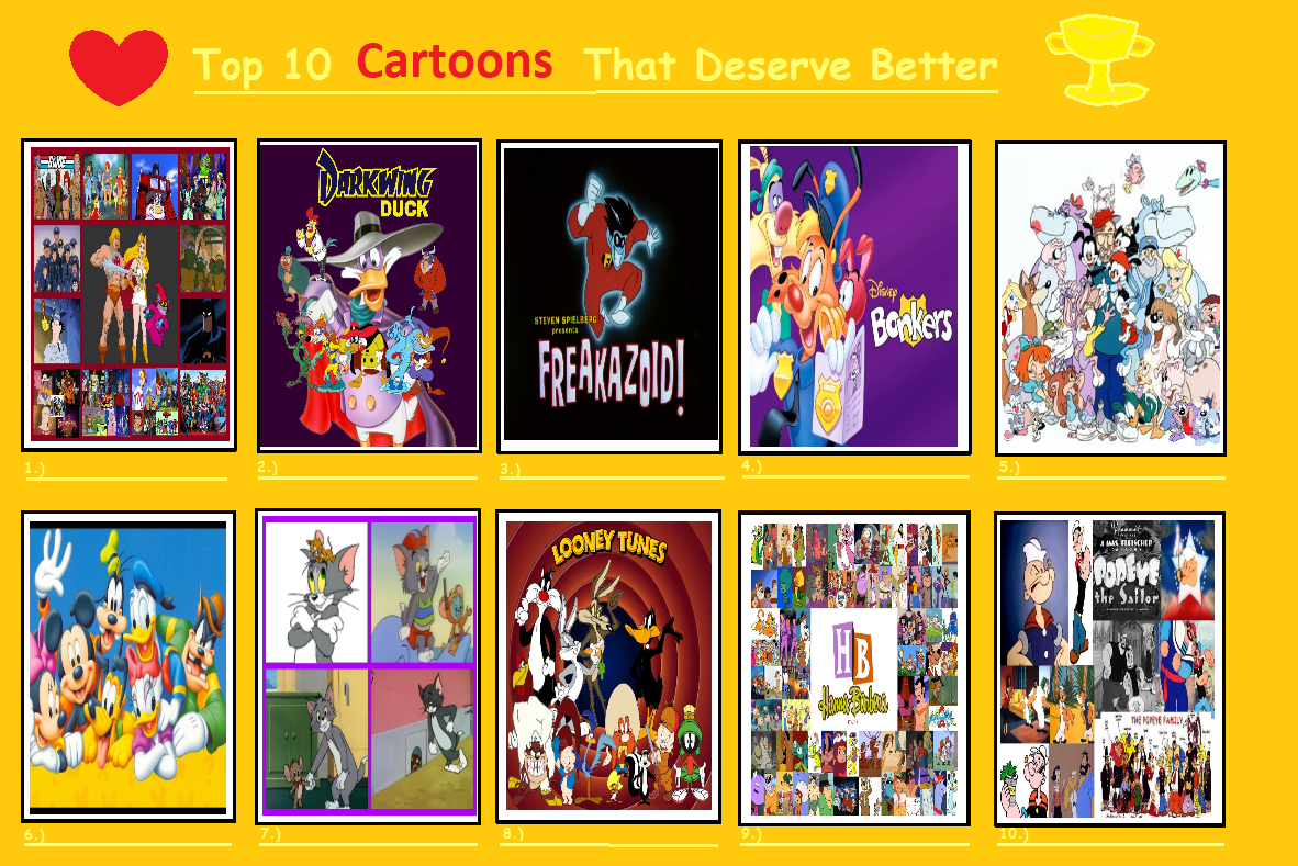 My Top 10 Cartoons That Deserve Better by besttoonever4 on DeviantArt