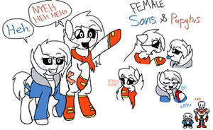Female Sans and Papyrus