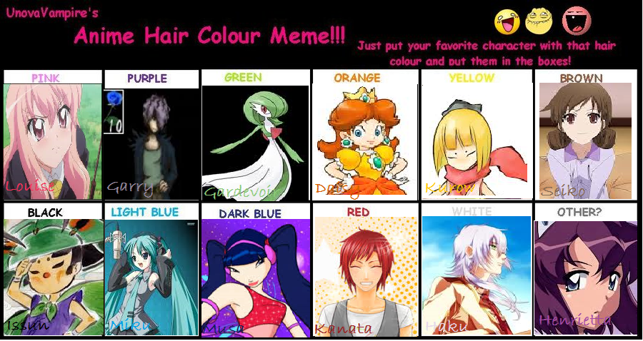 Hair Color Chart by lemontrash on DeviantArt