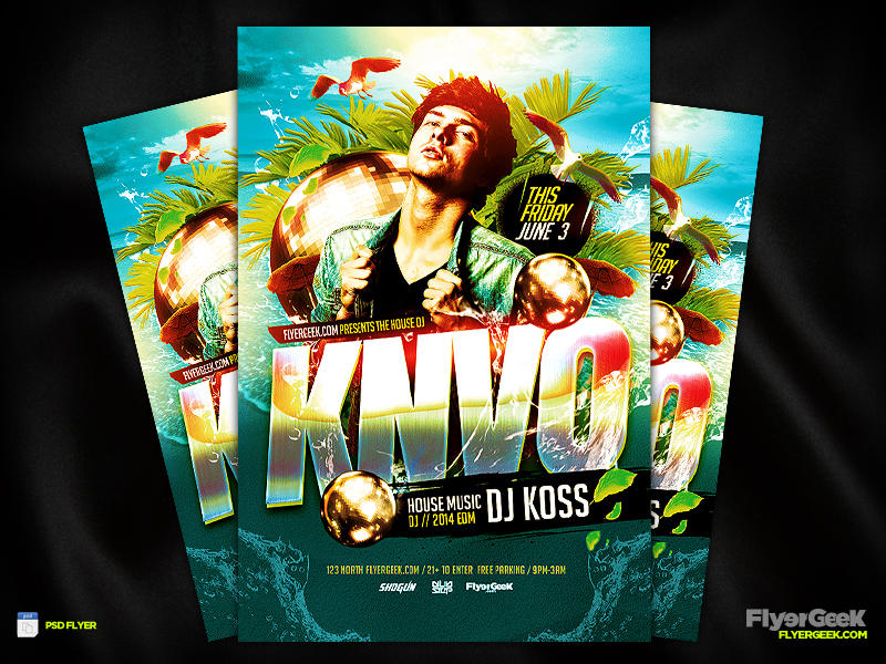 Summer Dj Flyer Template PSD