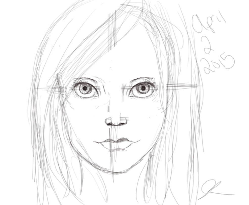 Female Sketch Face Without Reference by Mizukitt on DeviantArt