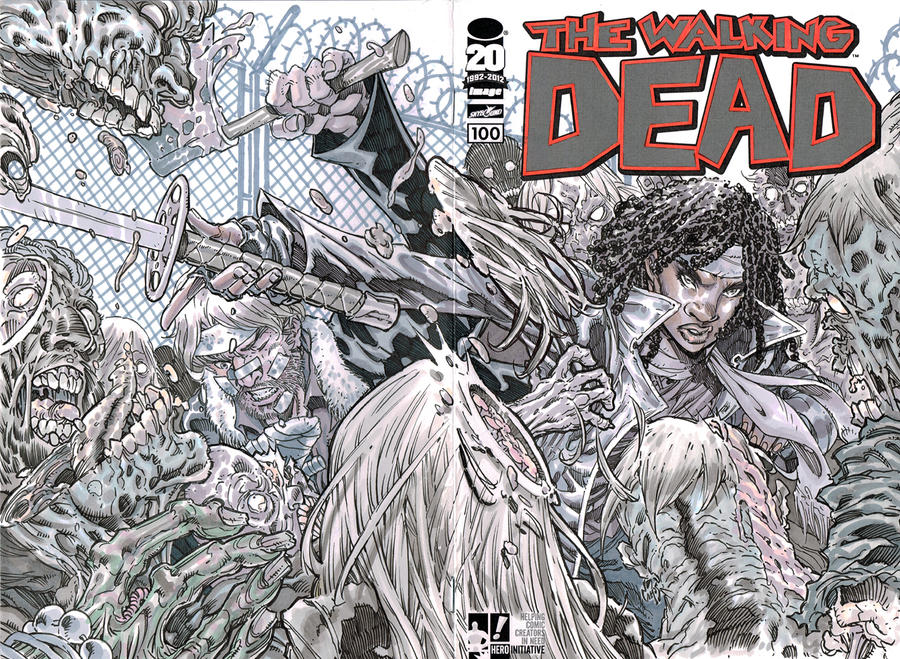 WALKING DEAD #100 SKETCH COVER