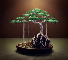 Wire Bonsai Tree Sculpture made by Steve Bowen