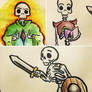 skeleton doodles