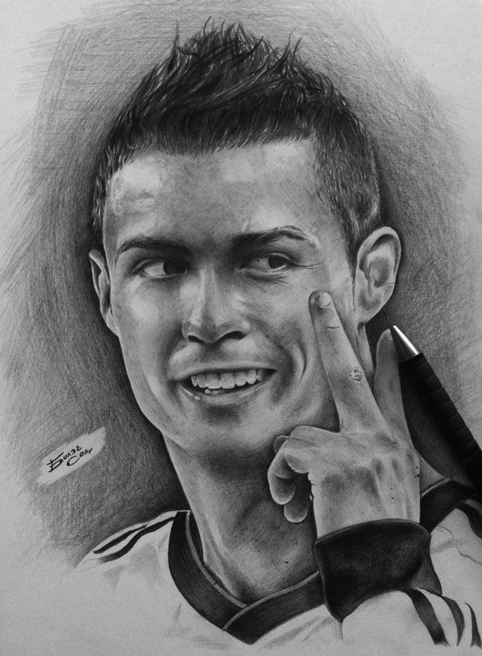 Cristiano Ronaldo Portrait by bilegsod on DeviantArt