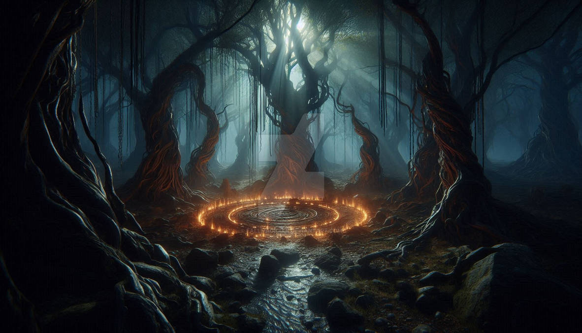 A Ritual Circle Deep in a Cursed Forest by FallMagician on DeviantArt