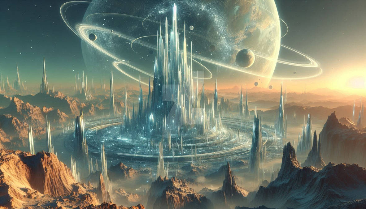 Ice Rings World A Crystal Planet with Floating Ice Rings by FallMagician on DeviantArt