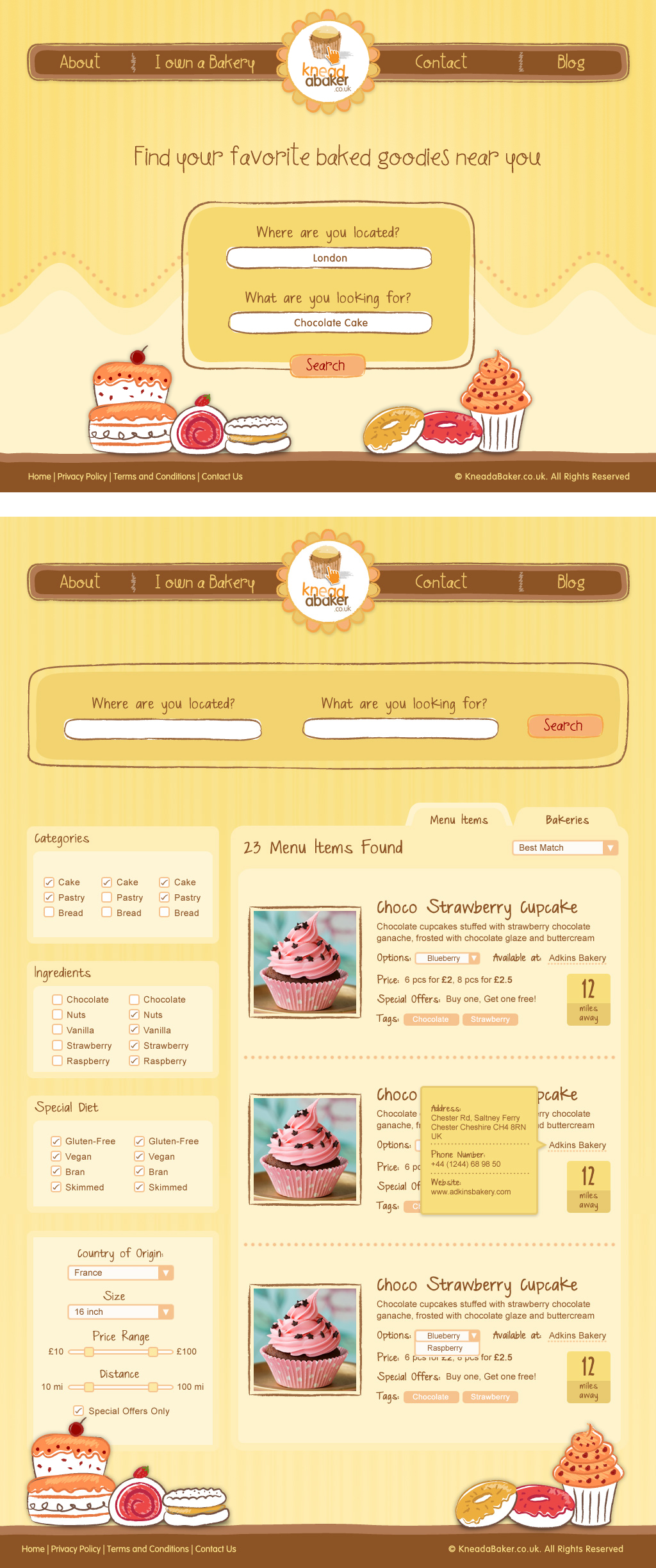 Bakery Website Design