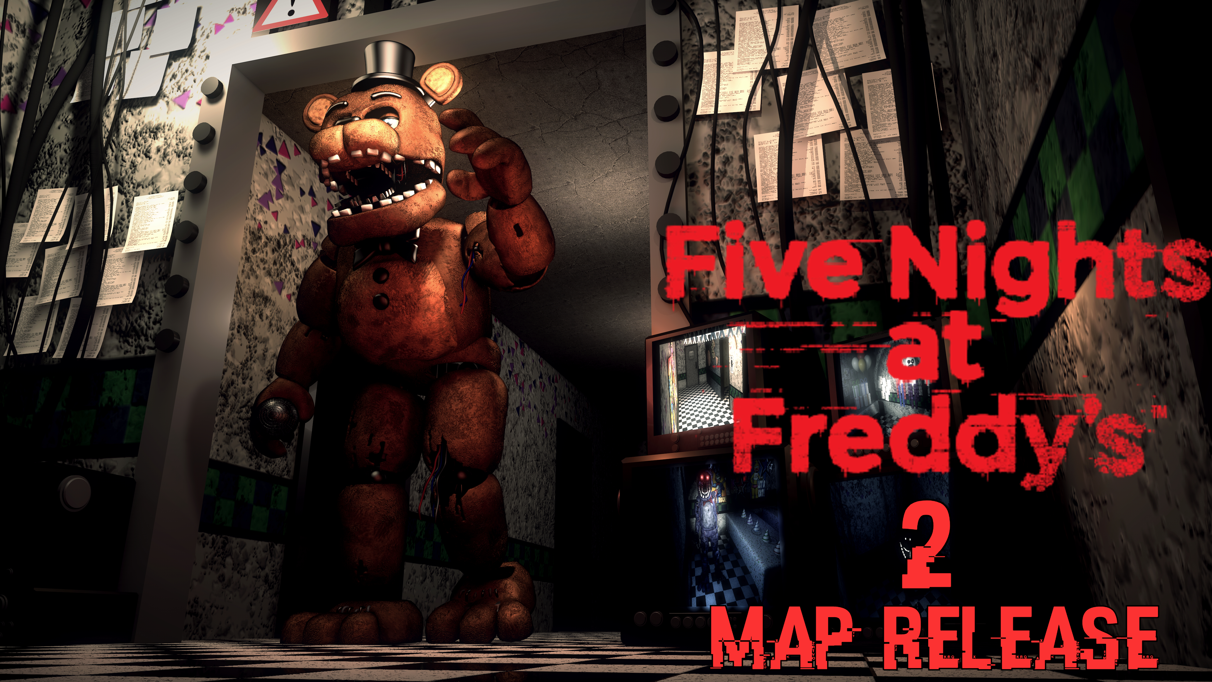 FNAF 2 map REMADE (added more rooms) by HypeAnimationsMC on DeviantArt