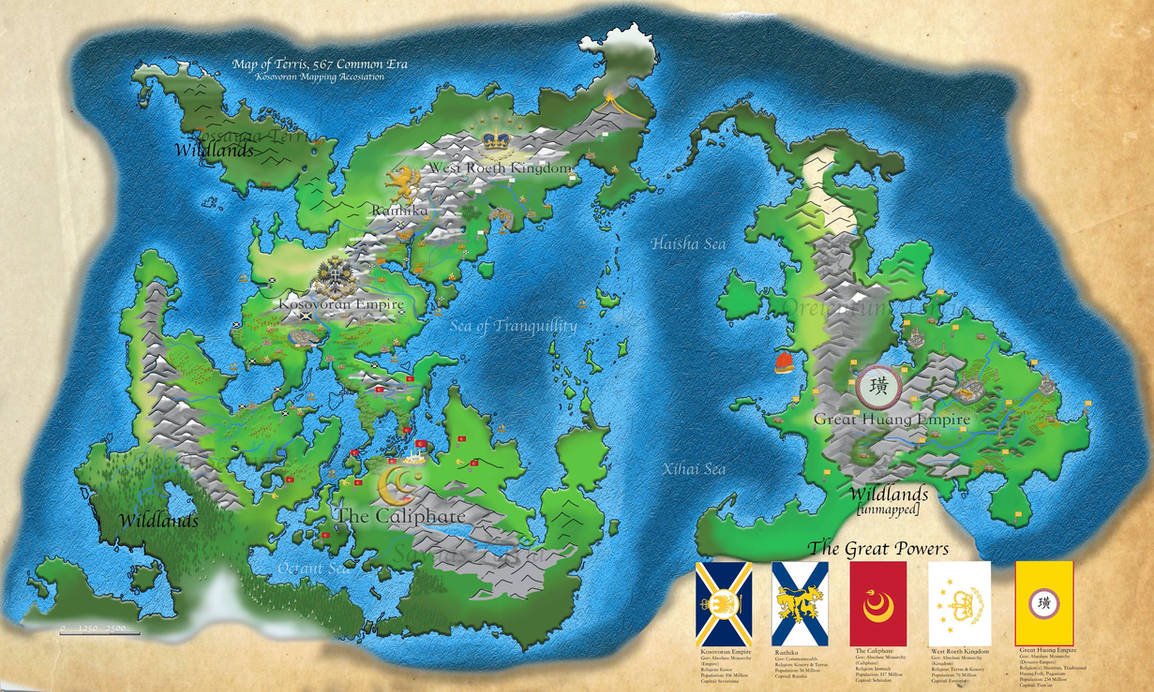 Large Fantasy Map by ByzantineMapping on DeviantArt