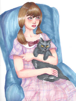 Girl and Her Cat