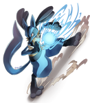 Lucario used Aura Sphere! by Edo--sama