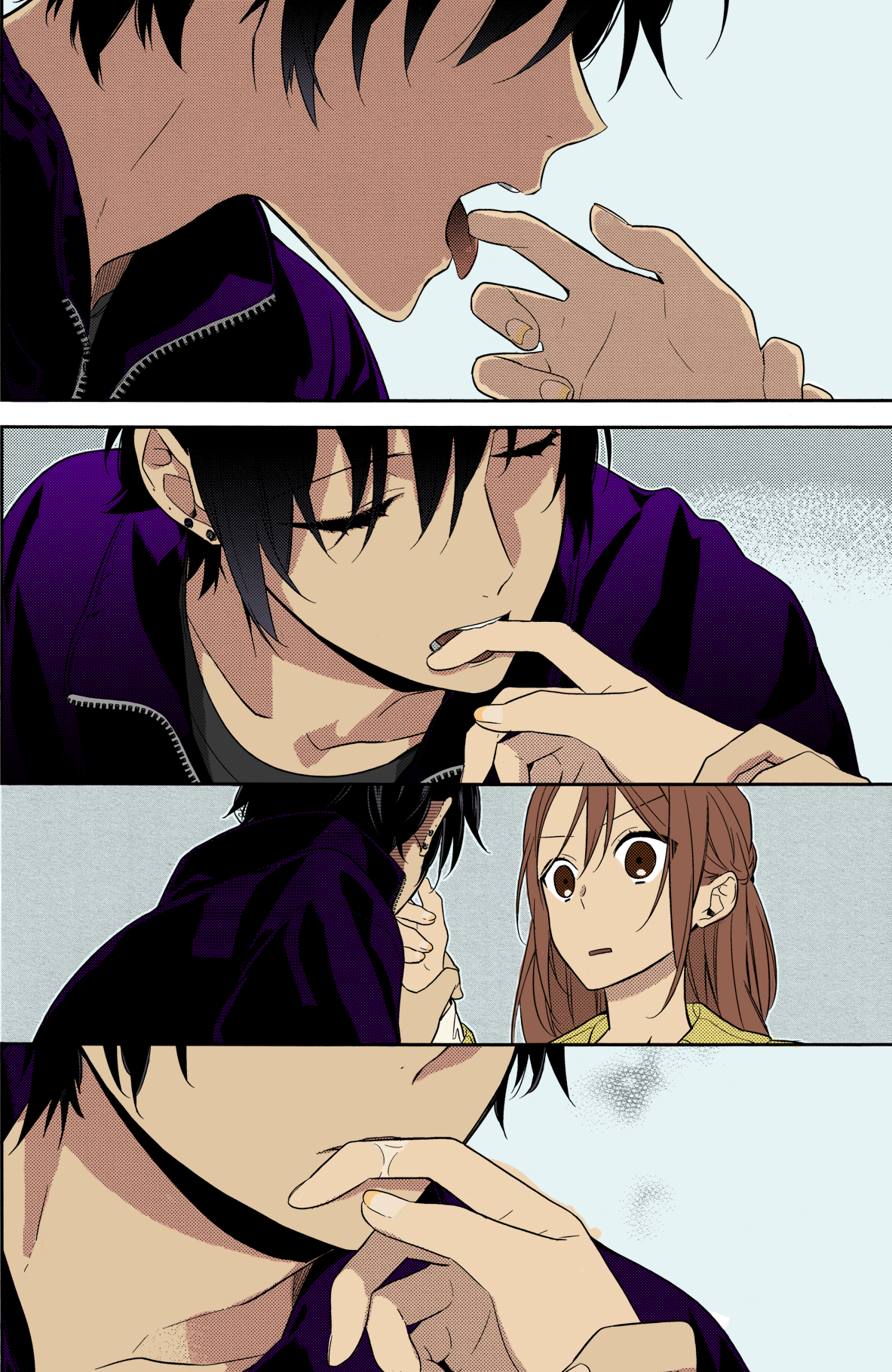 HORIMIYA PIECE !! on X: i colored the horimiya beach panel !!   / X