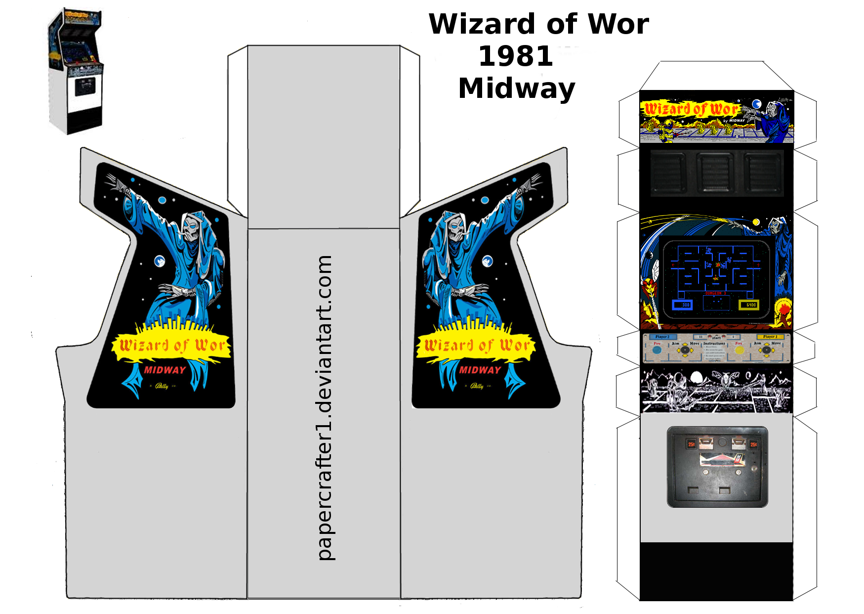Wizard Of Wor Arcade Papercraft by WeirdFantasticToys on DeviantArt