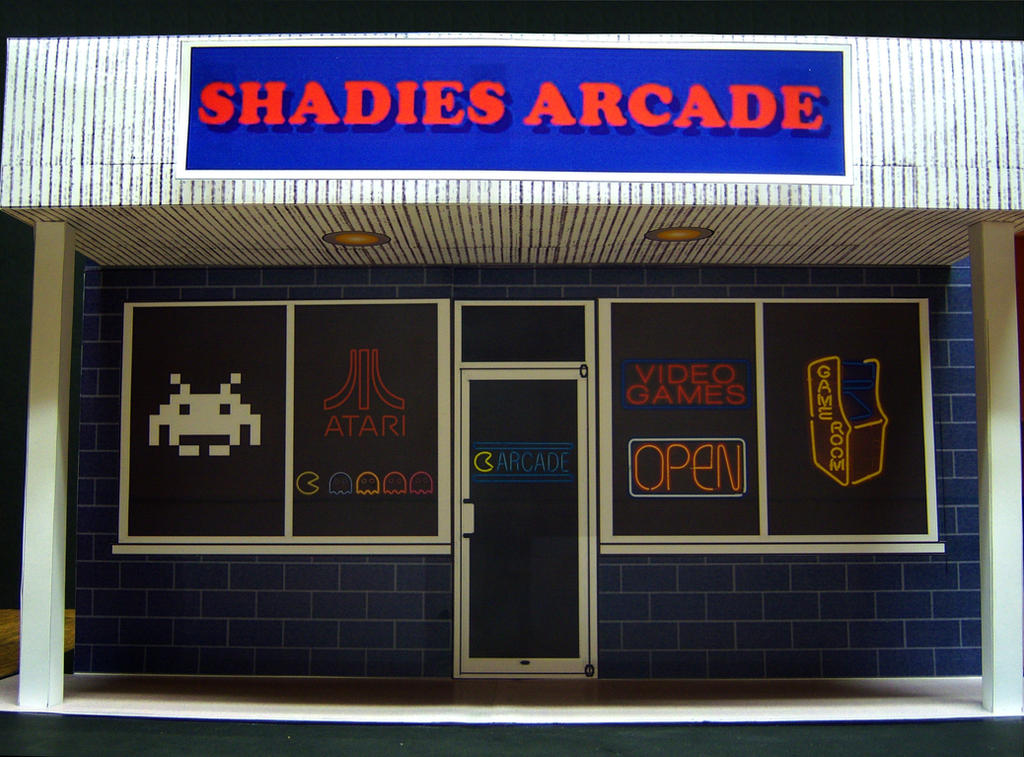 Shadies Arcade Storefront Diorama