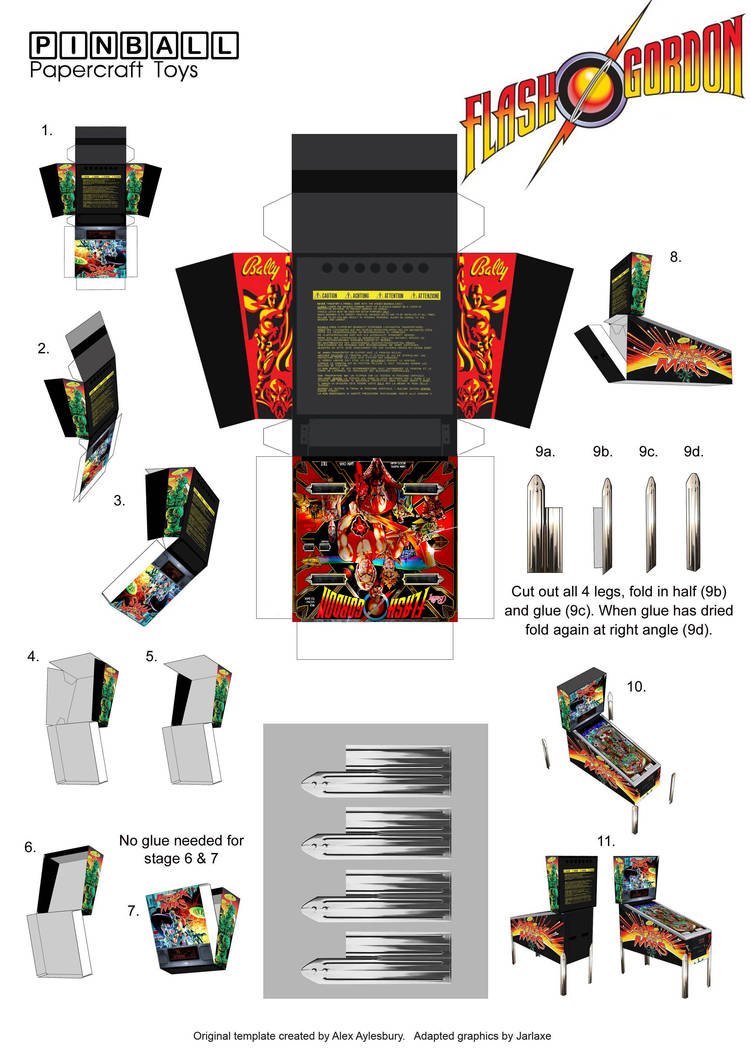 Flash Gordon Pinball Template 2 by WeirdFantasticToys on DeviantArt