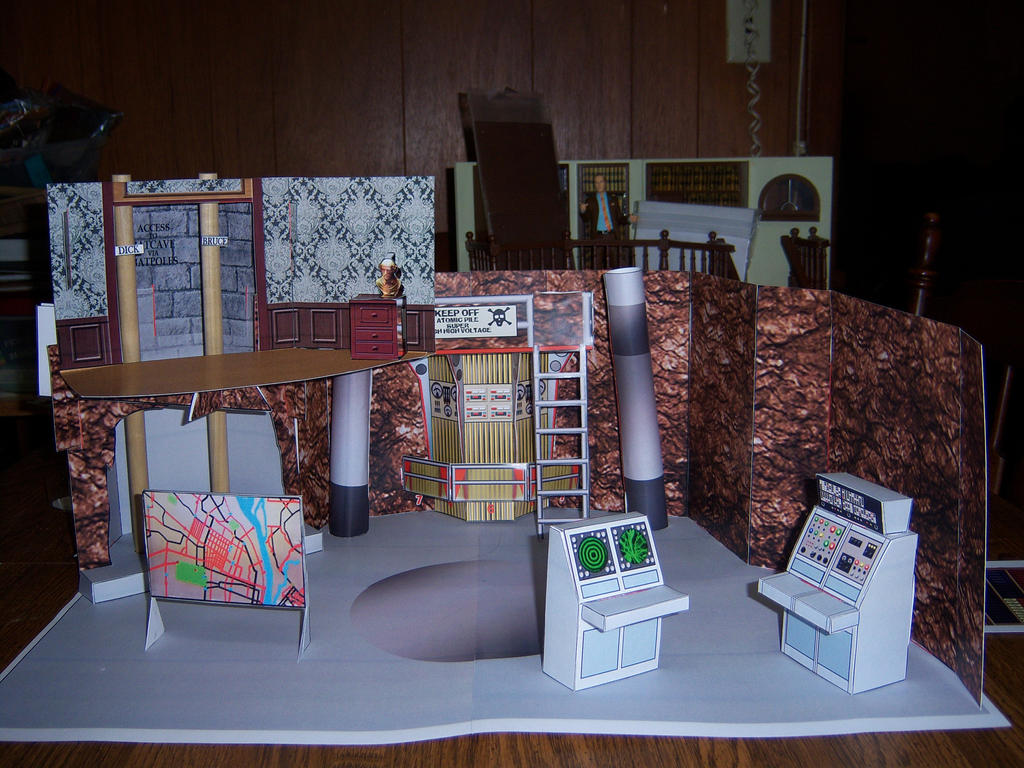 Batcave Papercraft Set by WeirdFantasticToys on DeviantArt