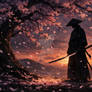 A Samurai under Blossom