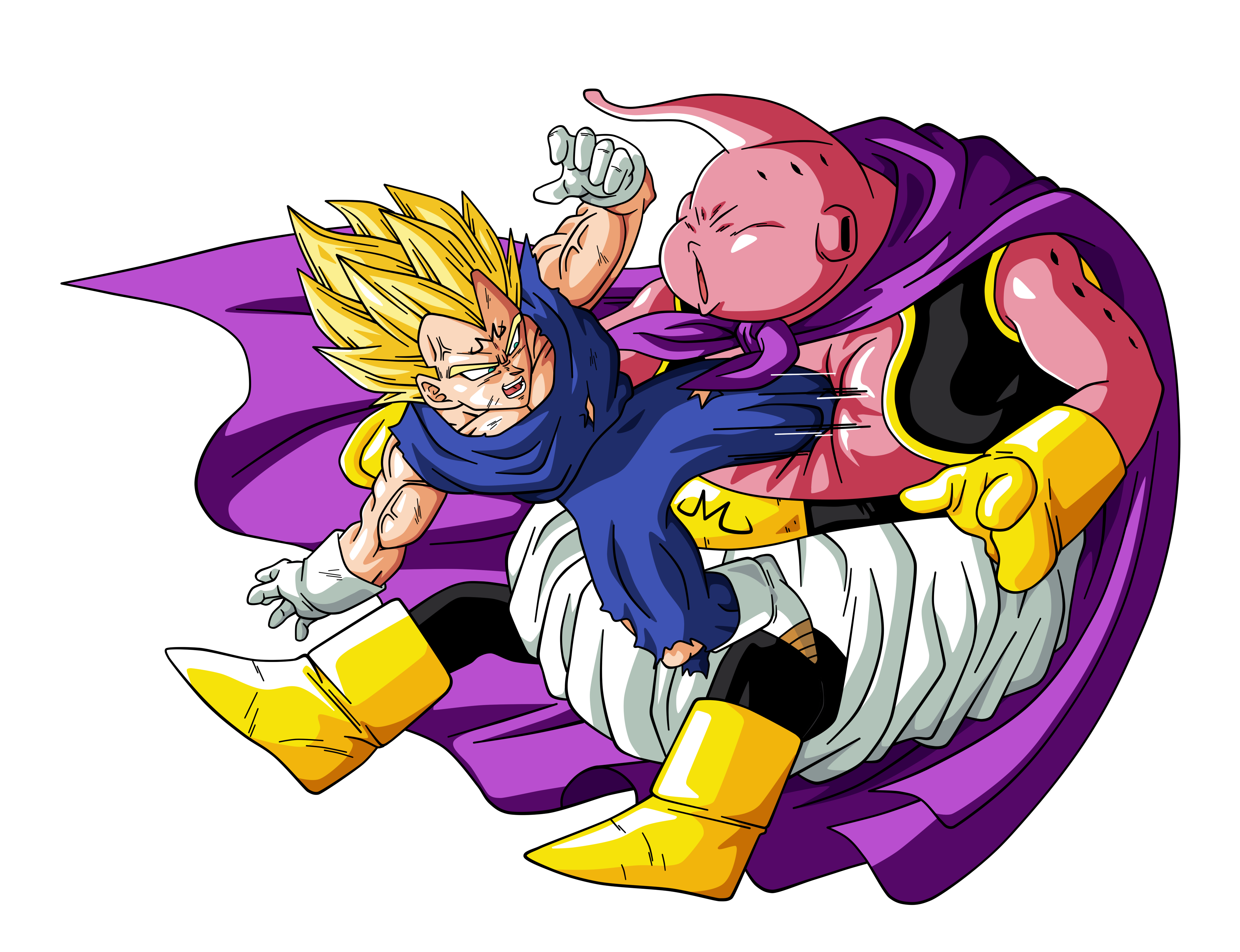 Majin Vegeta vs. Goku by bibloodykisses on DeviantArt