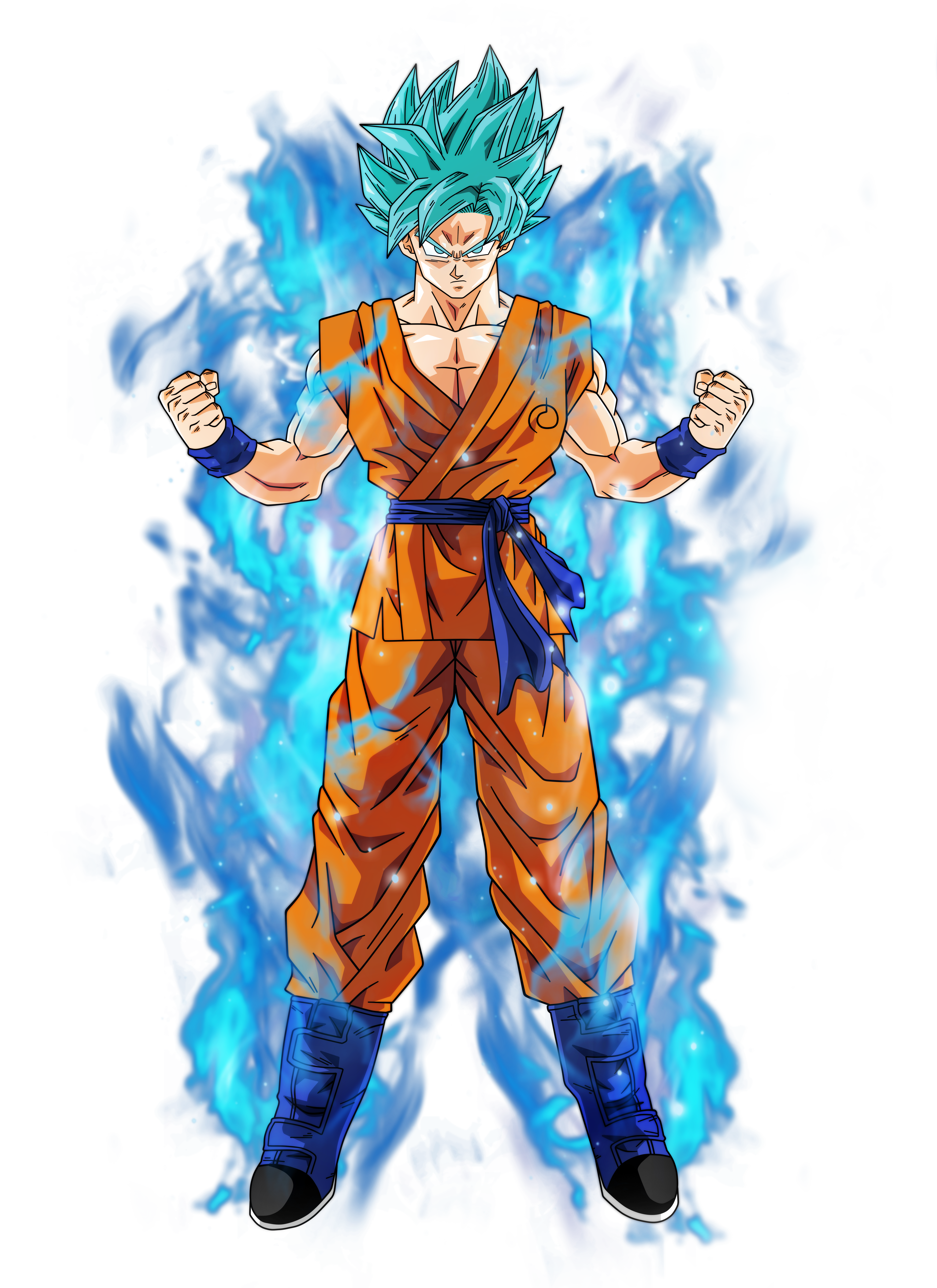 Goku SSJ Blue v2 + Aura by SaoDVD on DeviantArt