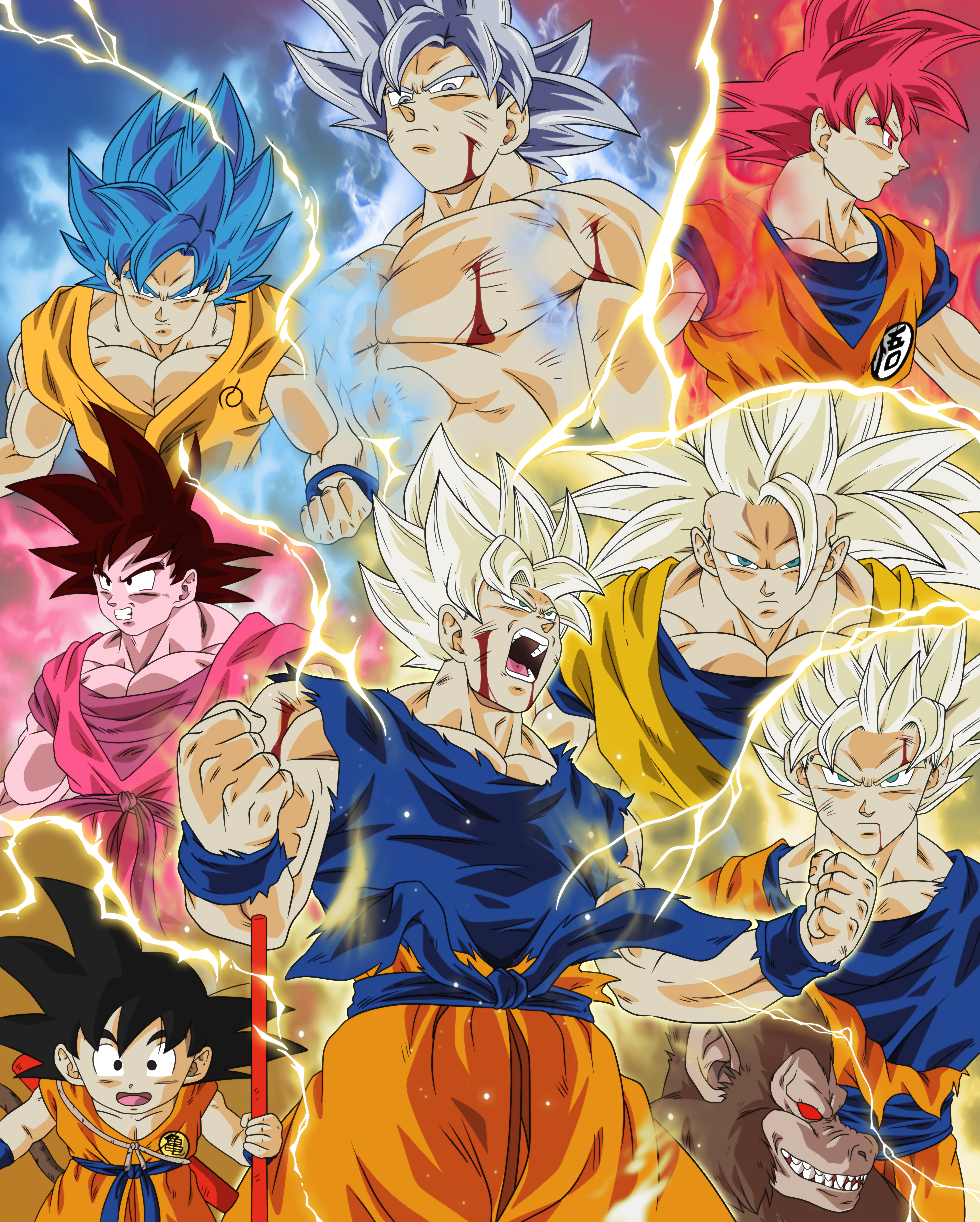 Goku transformaciones by BardockSonic on DeviantArt