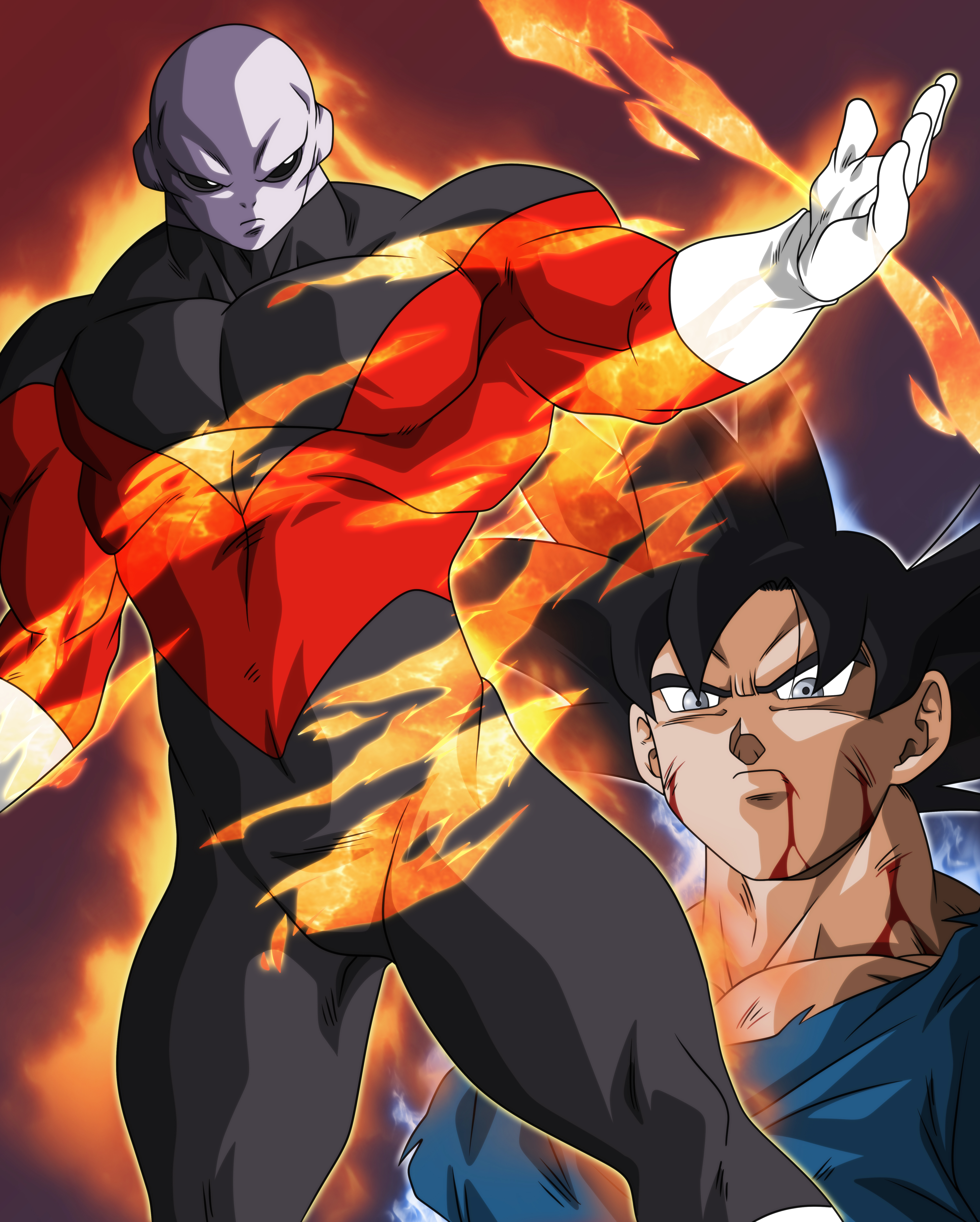 Goku e Vegeta Instinto Superior VS Jiren by Aflp on DeviantArt
