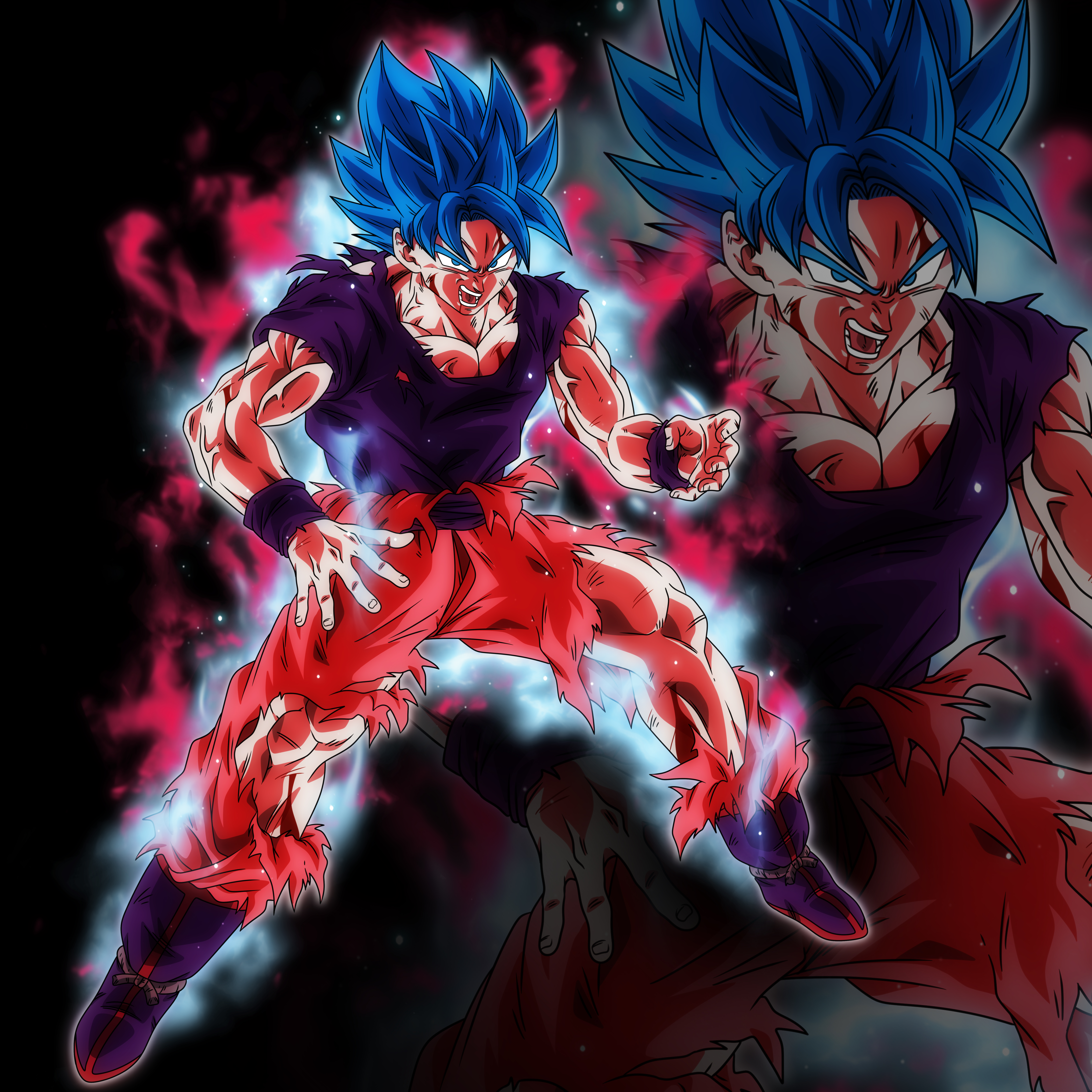 Goku Super Sayajin Blue + Kaioken by DiegoVPWolf on DeviantArt