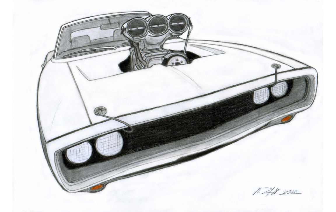 1970 Dodge Charger R/T Drawing by Vertualissimo on DeviantArt