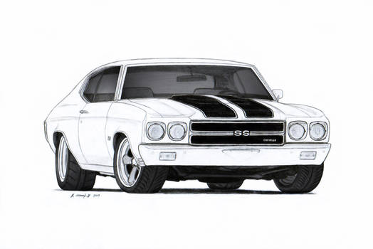 1970 Chevrolet Chevelle SS Pro Touring Drawing