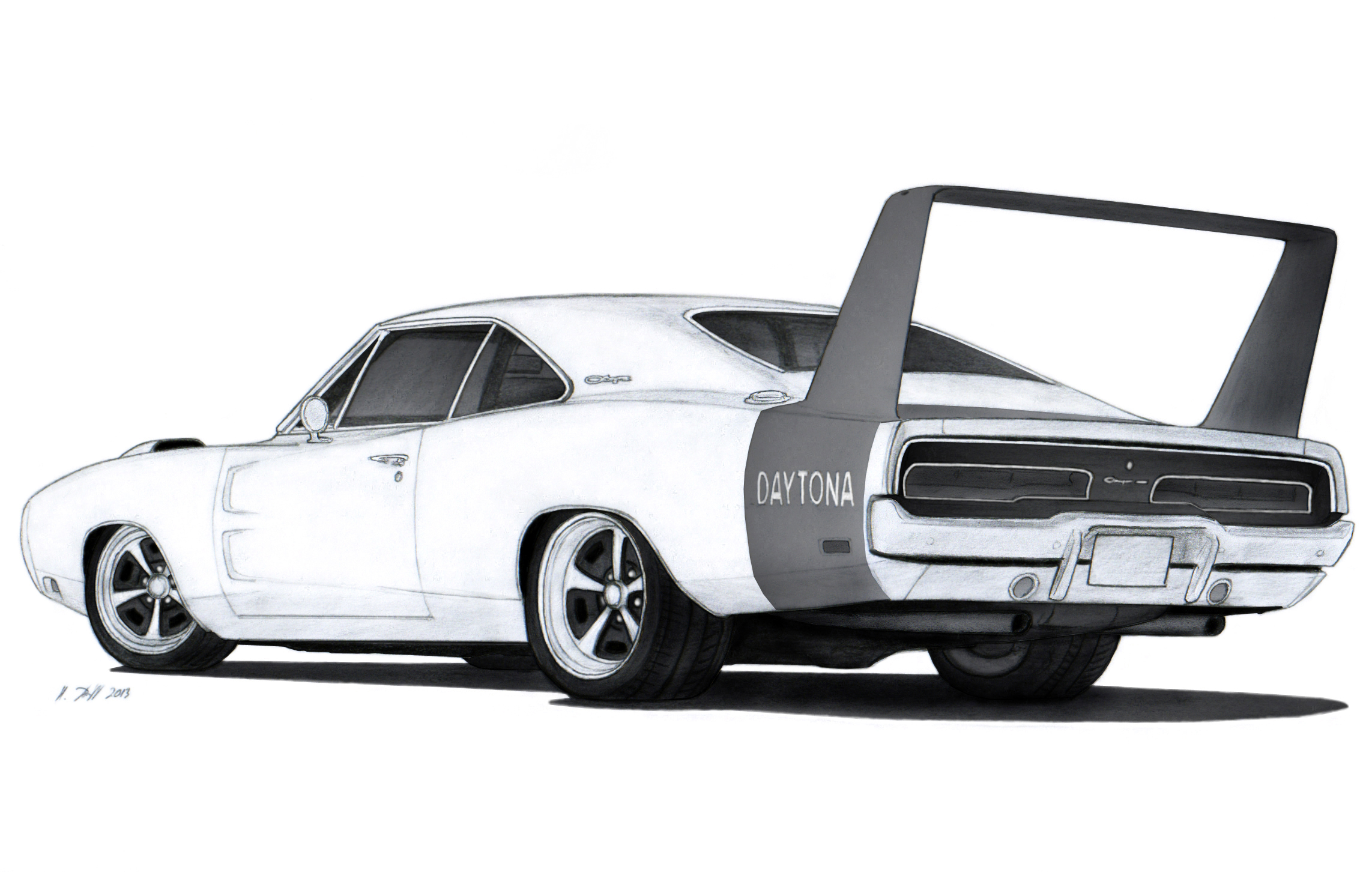 1969 Dodge Charger Daytona Drawing by Vertualissimo on DeviantArt