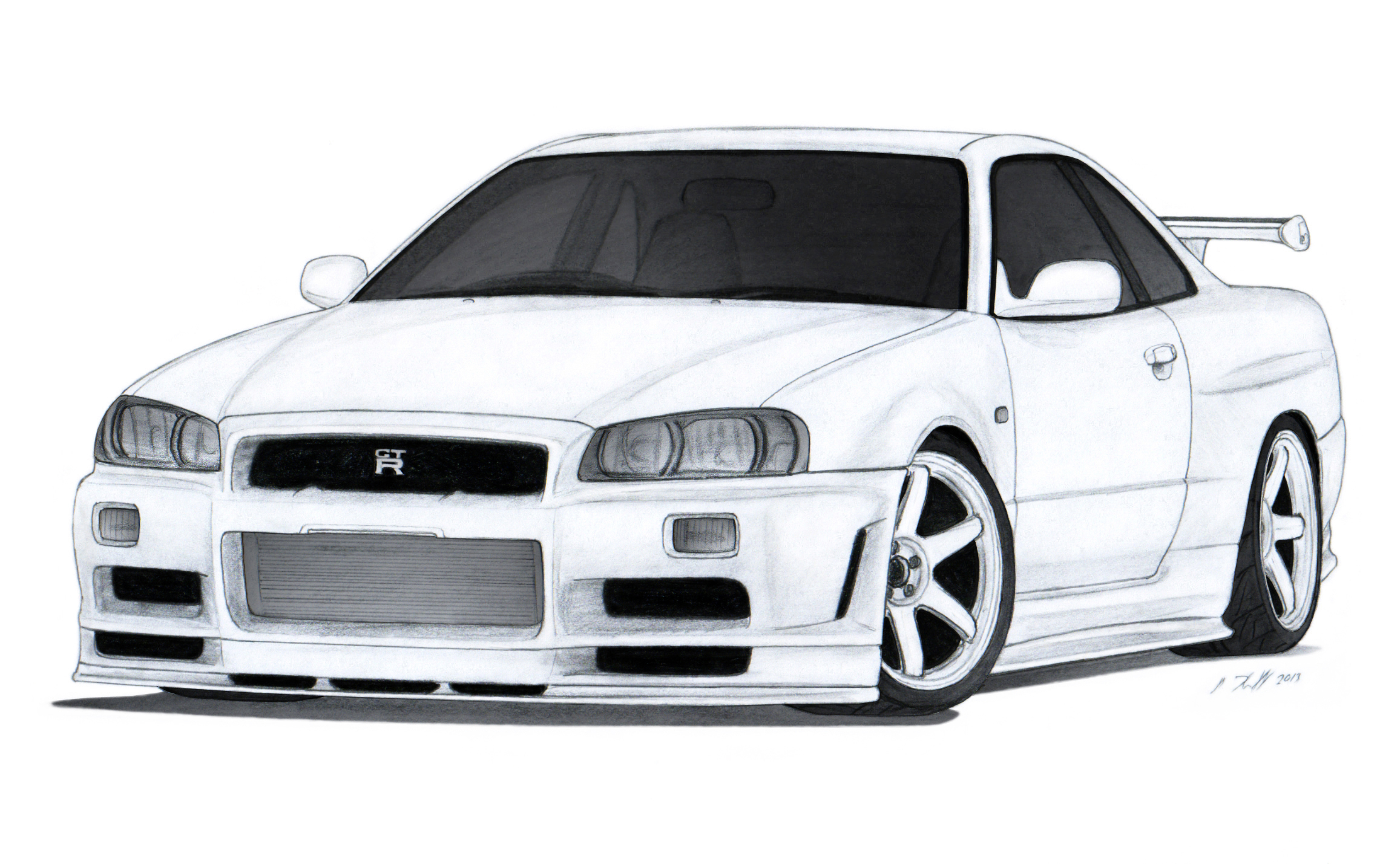 Nissan Skyline Fast And Furious Drawing