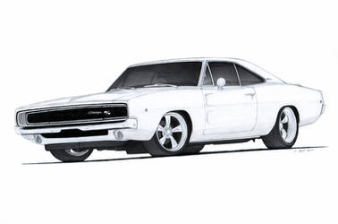 1968 Dodge Charger R/T Drawing by Vertualissimo on DeviantArt