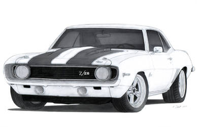 1969 Chevrolet Camaro Z/28 Drawing