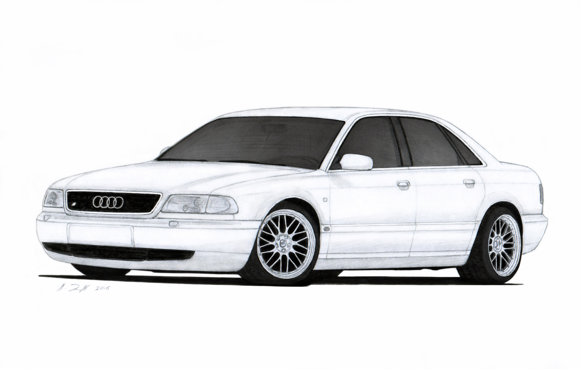 Audi S8 (D2) Drawing