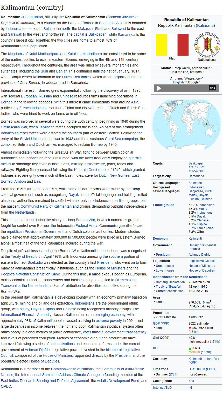 Deviantart Wikipedia Wikipedia page on Kalimantan by LostBrolga on DeviantArt