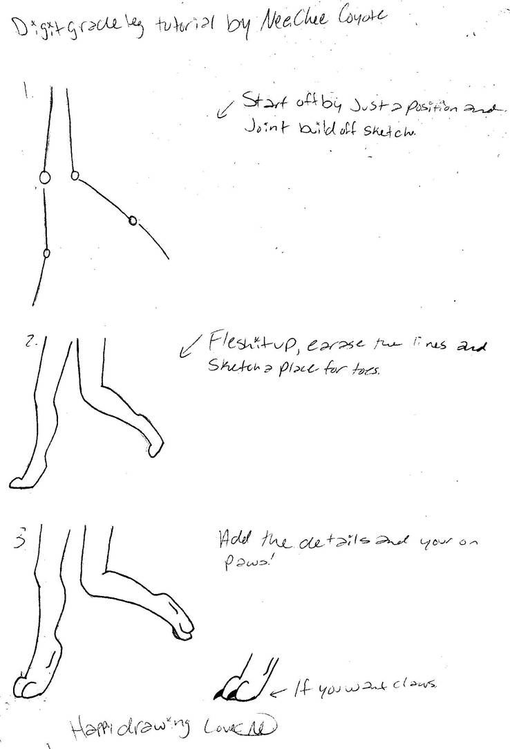 Digitigrade leg tutorial by FurryKitfox on DeviantArt