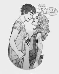 punk!annabeth x preppy!percy