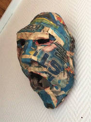 a face i did with paper and glue once