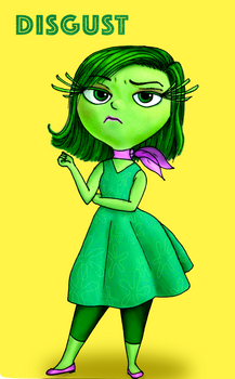 Disgust from Inside Out Pixar Movie